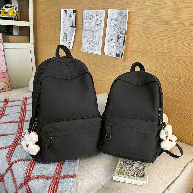 Plecak studencki w jednolitym kolorze dla kobiet o dużej pojemności