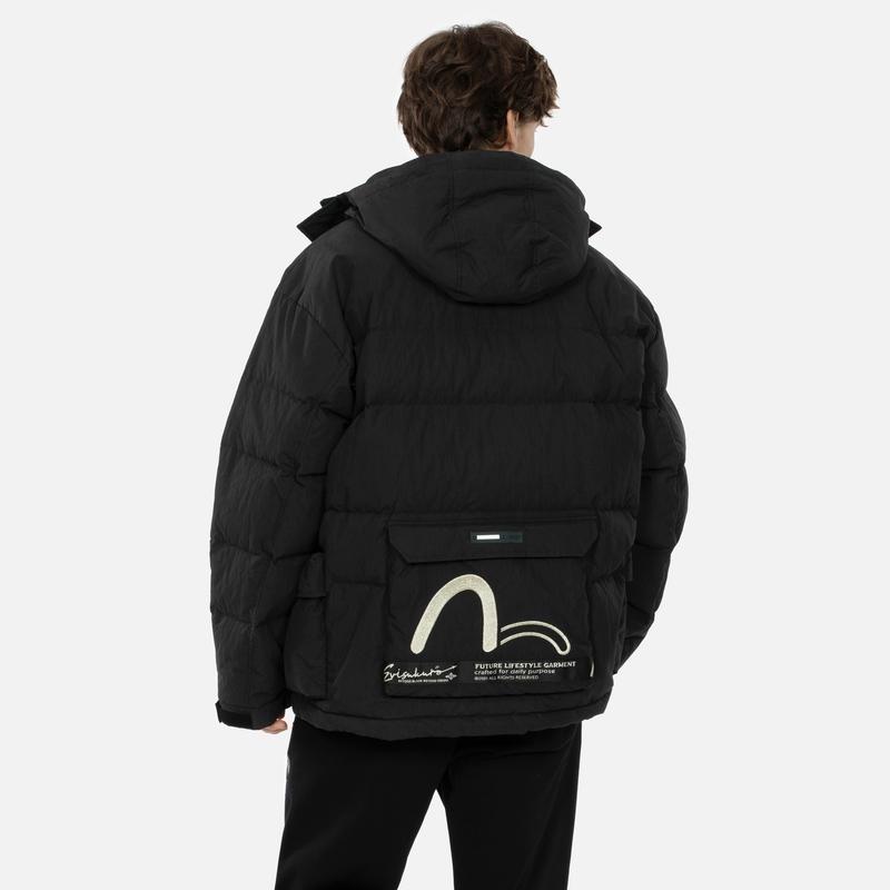 EVISU AW23 Down Jacket Men's Black 2EAGNM3NJ5097LFCN