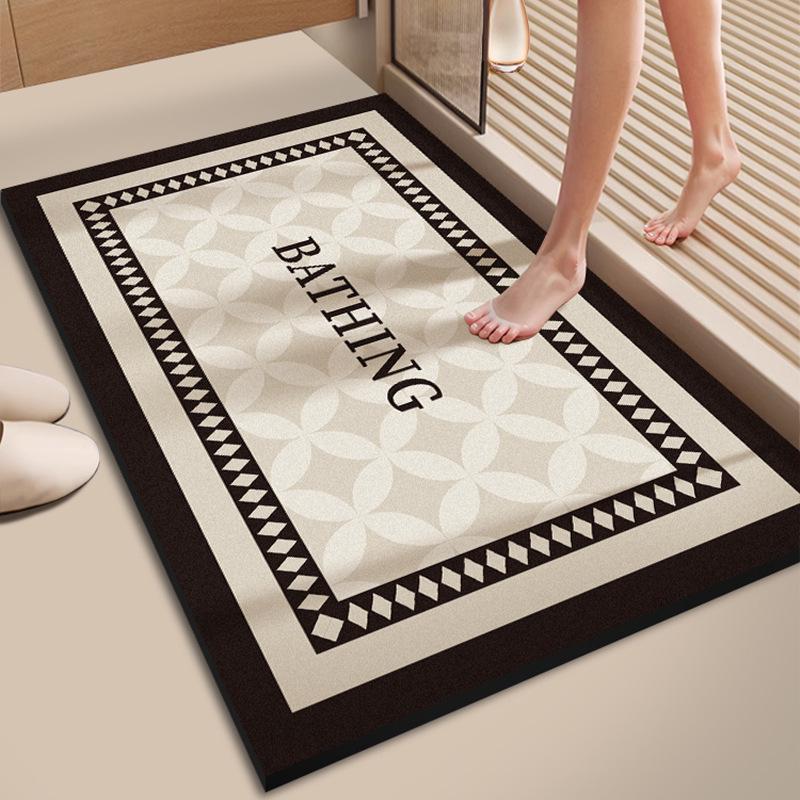 Diatomaceous Earth Absorbent Non-Slip Bathroom Mat: Quick-Dry, Stain-Resistant, Easy-Clean Foot Pad