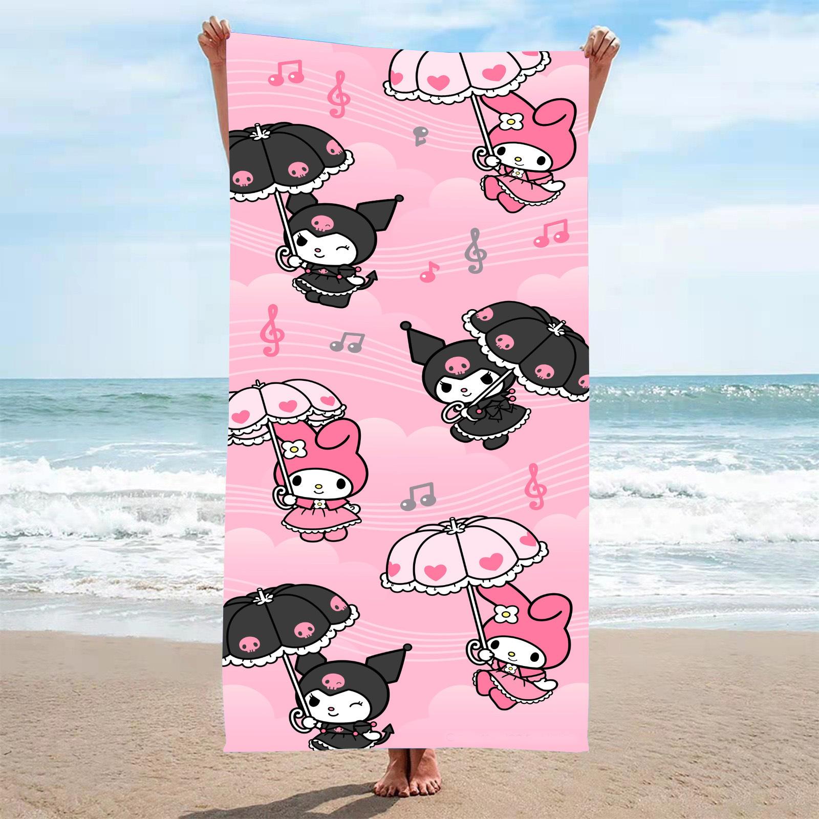 Microfiber Beach Towel, Cartoon Animation Digital Printing Square Bath Towel, Shawl 150*75cm