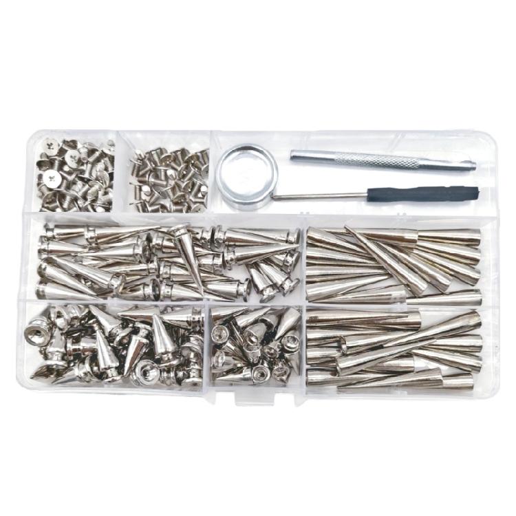 

105Pieces Punk Rivets Set for Clothing Leather Craft and Home Decoration Projects Includes Tool 1