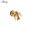 Alisouy 2pcs Stainless Steel Dolphin Lizard Sun Moon Cross CZ Women Men Ear Stud Earring Tragus Helix Cartilage Piercing Jewelry