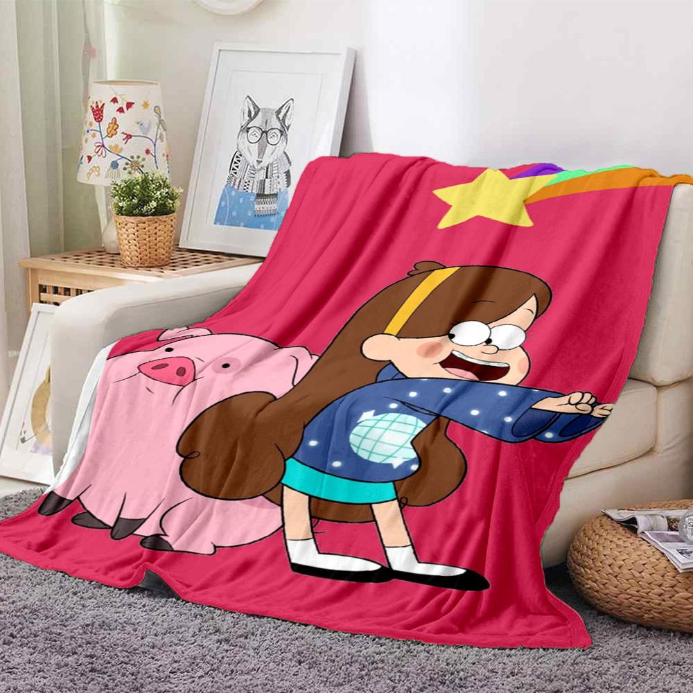 1 Stück Gravity Falls Kuscheldruck Decke - Leichte Warme Flanell Überwurfdecke Für Sofa, Bett, Wohnzimmer, Büro, Outdoor Reisen 70