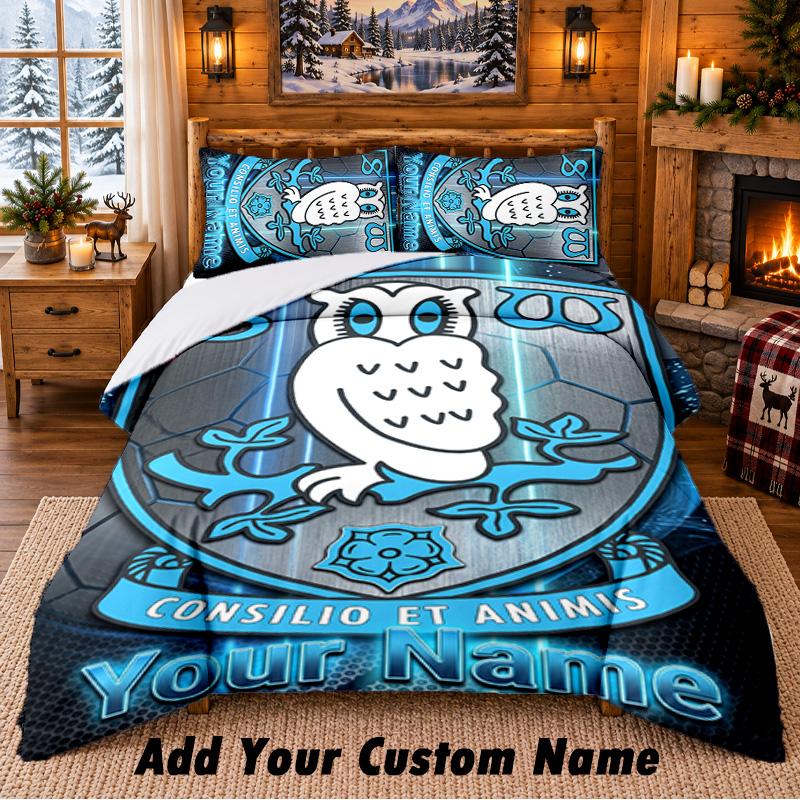 Sheffield Wednesday FC Pattern Bedding 3Pcs Set Custom Name, Bed Sheet And Pillowcases For Home Bedroom