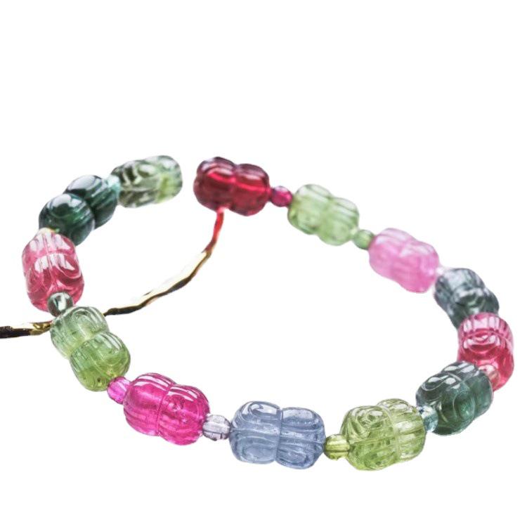 Peach Cixi Natural Tourmaline 3mm Bracelet: Single or Multiple Strands, Novel Style