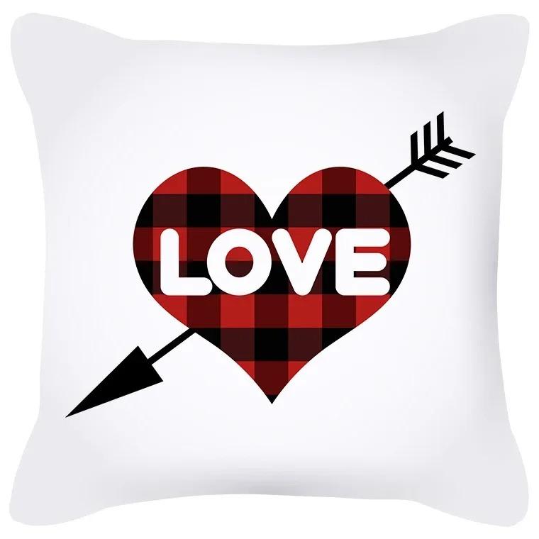 Home Decor Valentine Love Designs for Cozy Decor Pattern Cushion Cover Suitable for Sofa Bedroom Car Pillow Cover