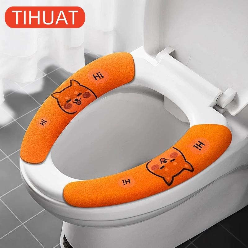 

Универсальная накладка на сиденье унитаза Мягкая мультяшная туалетная паста Липкая подушка для унитаза Моющаяся грелка для ванной комнаты Накладка-подушка на сиденье оранжевый
