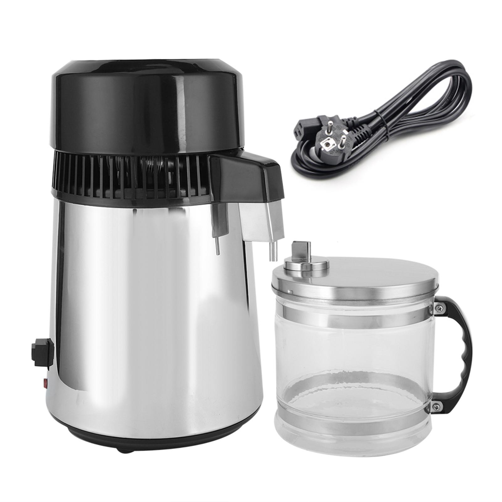 

4L Нержавеющая сталь столешница Чистая вода Дистиллятор Оборудование для дистилляции для домашнего офисаСША