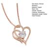 Women Necklace Rhinestone Hollow Heart Pendant Neck Decoration Jewelry Adjustable Prom Party Dating Clavicle Necklace