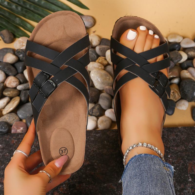 Fashion Women Slippers Lightweight Comfortable Wedge Sandals Open Toe Anti-Slip Slippers Casual Female Platform Retro Shoes Slides Women