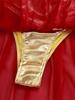 Costume da Regina Antica da Donna Slip Gonna in Chiffon Spacco Laterale Metallizzato Riflettente Rifiniture Dorate Outfit di Halloween