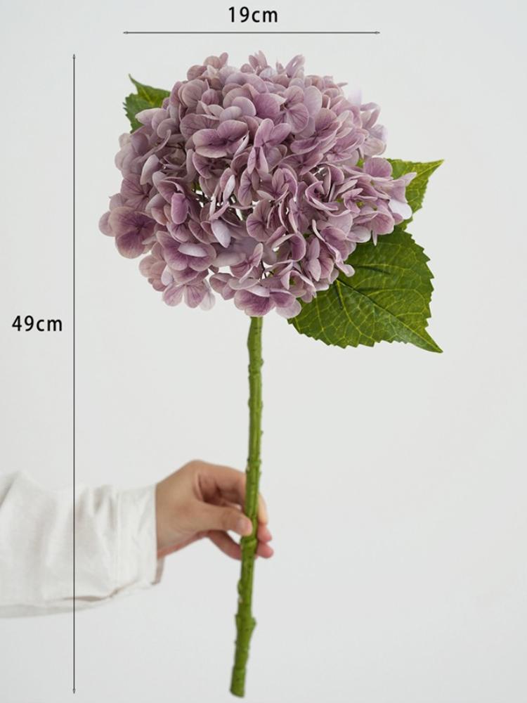 Blaue künstliche Hortensienblüten Echte Haptik Künstliche Hortensienzweige Dekoration Hochzeitsstrauß Blumengesteck