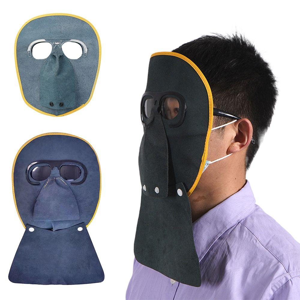 

Принадлежности для пайки Маска сварщика из воловьей кожи, безопасная маска для работы, инструменты, кожаный капюшон, инструменты для защиты лица