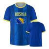 Męski Damski Casualowy T-shirt z Krótkim Rękawem z Nadrukiem Drużyny Narodowej Wygodny Lekki Oddychający Letni Top na Aktywności na Świeżym Powietrzu