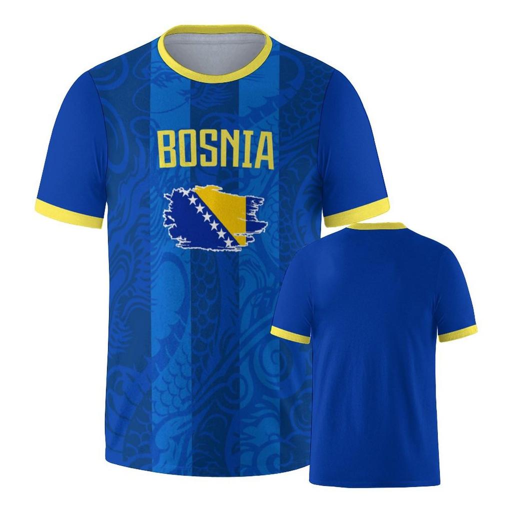 Męski Damski Casualowy T-shirt z Krótkim Rękawem z Nadrukiem Drużyny Narodowej Wygodny Lekki Oddychający Letni Top na Aktywności na Świeżym Powietrzu