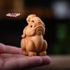 S-1Pc Handcrafted Wooden Elephant Figurine Versatile Indoor Outdoor Decor For Christmas Diwali New Year Prosperity Gift