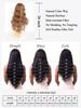 Synthetic Wig Long Ombre Blonde Wavy Wig for Women  Middle Part Wavy Wig Natural Looking Wig for Daily Party Use (Ombre Blonde)