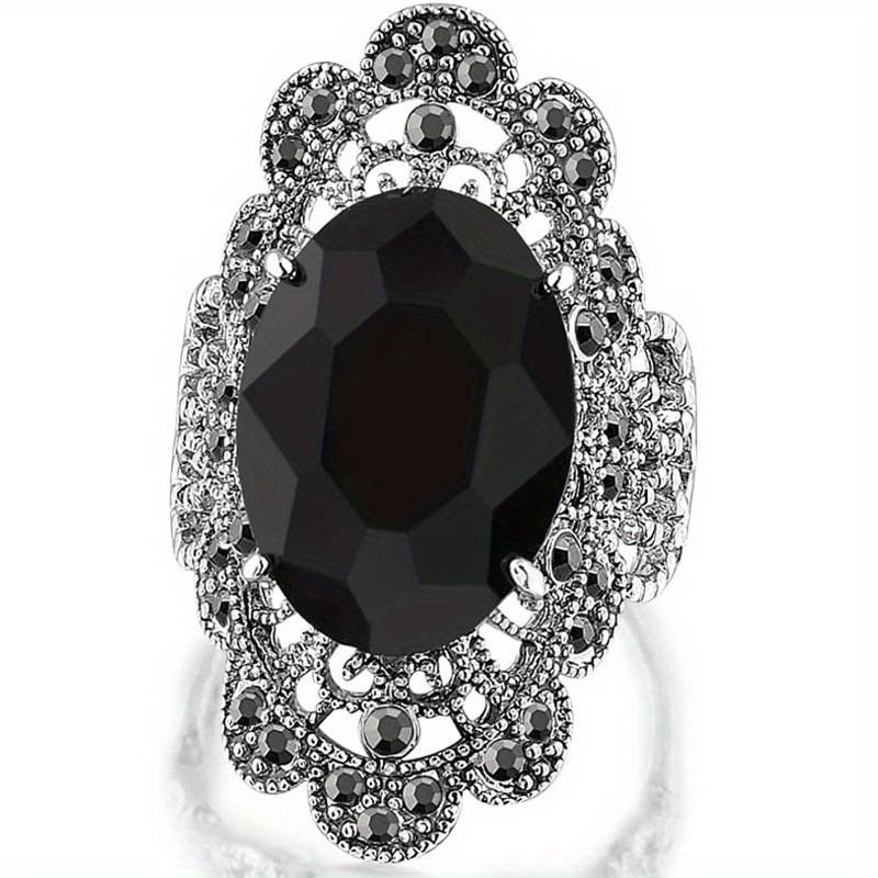 

1 шт. Кольцо в классическом стиле, дизайн с цветочным кружевом, винтажное кольцо в стиле барокко 10 серебряный