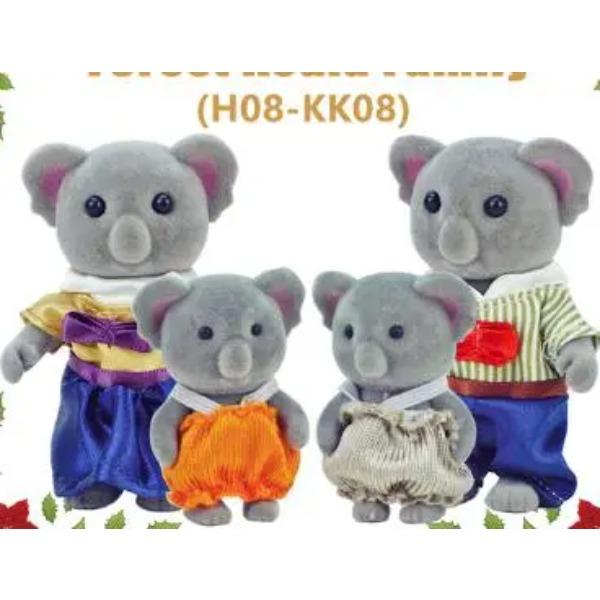 Forest Animal 1/12 Dollhouse Furniture Bedroom Kitchen Bathroom Set Miniature Simulation Dolls Accessories DIY Toys Girls