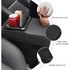 Car Center Console Armrest Pillow, Waterproof Leather Armrest Cushion with Cup Holder & Phone Holder, Memory Foam Arm Rest Box Cover Protector with