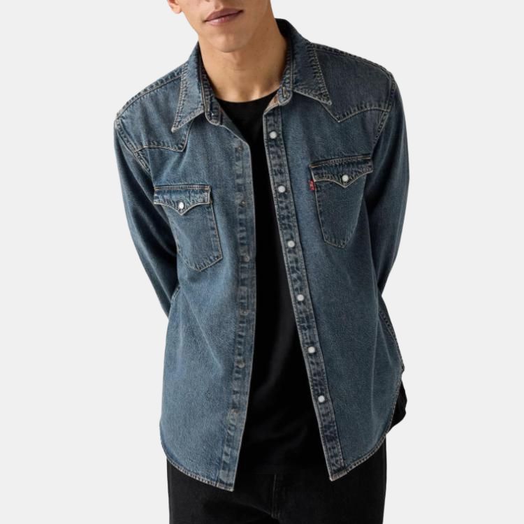 Camisa Manga Comprida Colarinho Botão Único Levis Camisas Masculinas 85744-0103