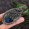 Natural Azurite Gemstone Handmade Copper Wire Wrap Gift Pendant 3.59 m4W90