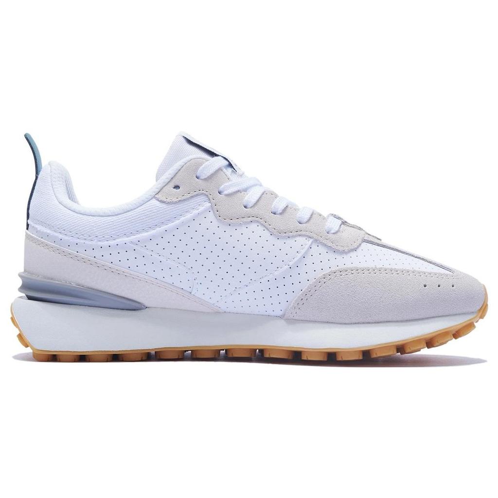 Li Ning Fangyuan Classic Slip Resistant Abrasion Resistant Low top Sports Casual Shoes Women's White Gray Green AGCT048-1
