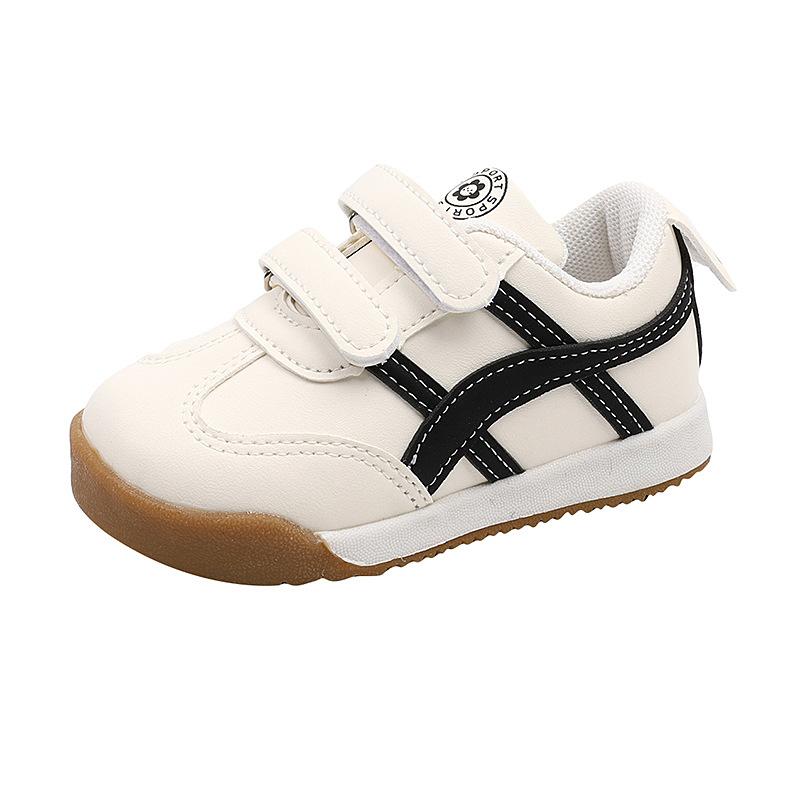 Spring Autumn Baby Striped Casual Shoes Fashionable Soft Sole Non Slip Toddler First Walker Sneakers For Infants