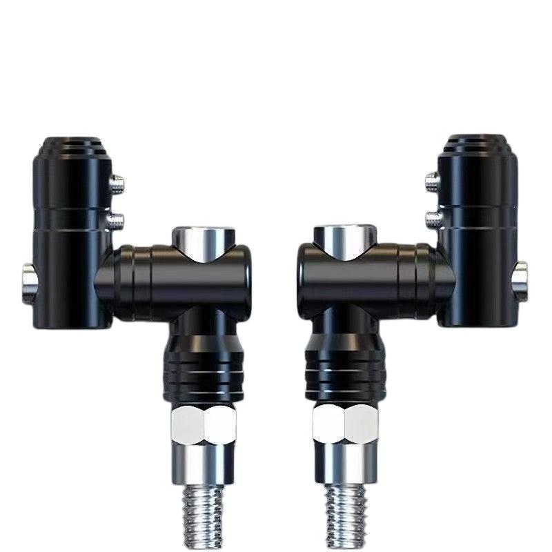 1/2Pcs Rearview Mirror Fully Adjustable Adapter Cnc Universal Motorcycle Side Mirror Folding Mechanism Processor