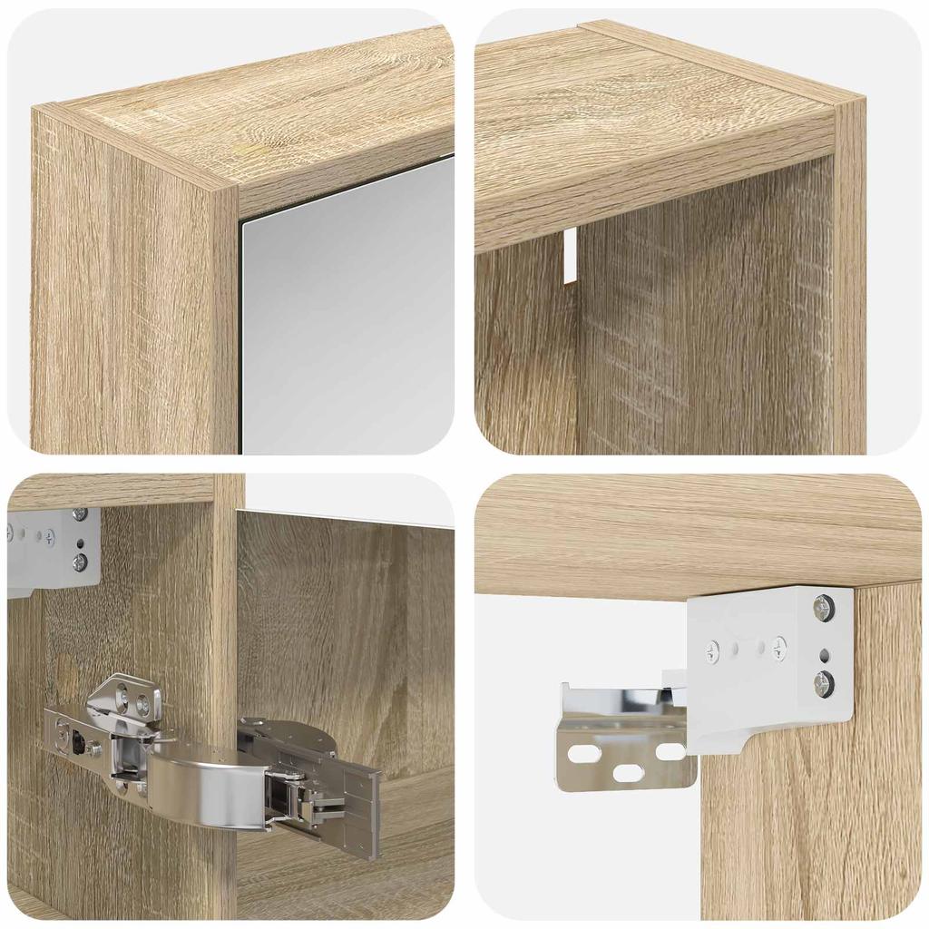 Bathroom Cabinet Set 3 Pcs 126 X 16 X 62.5 Cm Engineered Wood
