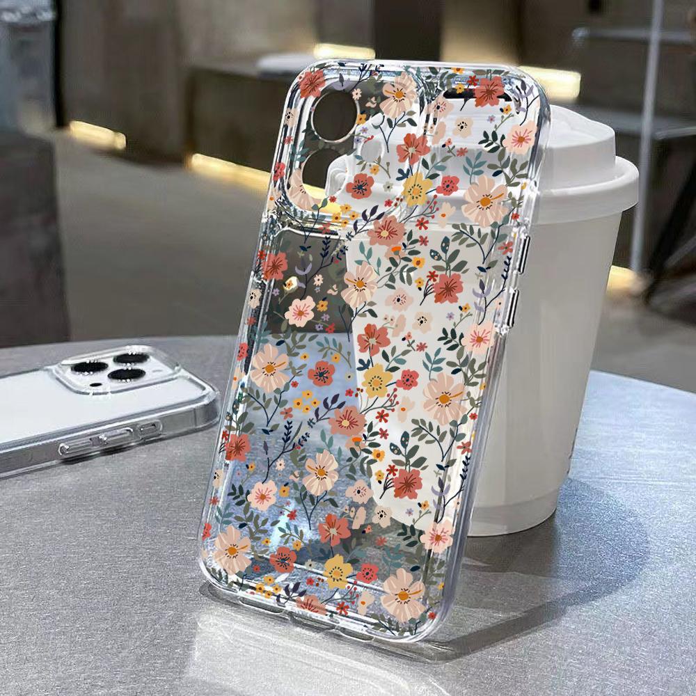 Kryt na telefon pro Samsung A56 5G Galaxy A55 A36 A26 A16 A15 A35 A34 A33 A54 A53 A52s A25 A14 A13 A06 A05s A05 Měkký TPU Květinový kryt