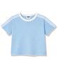 Beijiglabel Wesley Semi-Crop Track Short-Sleeved T-Shirt 6 Color [Blse_6001]