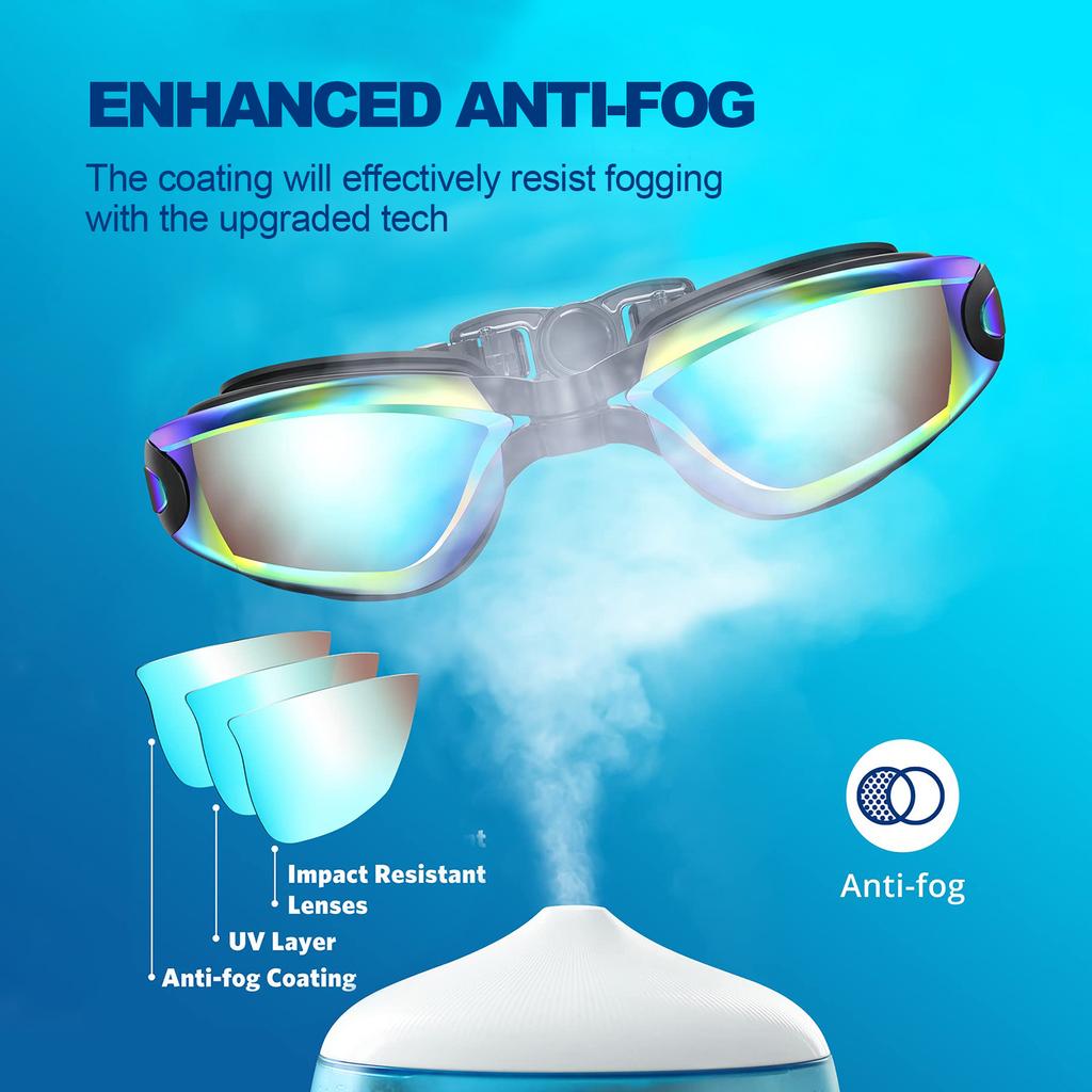 Best Adult Racing Swimming Goggles with Anti-Fog Waterproof UV Protection and Custom Logo
