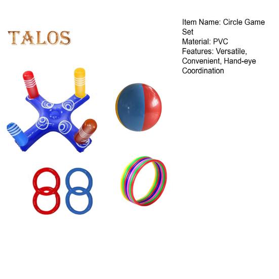 Inflatable Cross Ring Toss Game Set Pool Toy Games for Kids Adults Floating Ring Toss Billiards Game Summer Water Game Toy for Beach Backyard