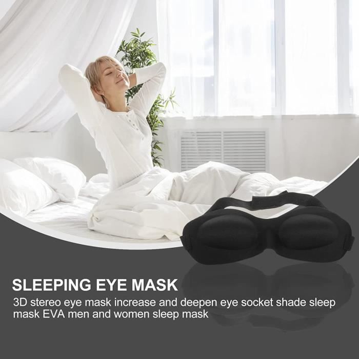 Schlafmaske - Yoganoi - 2er-Set - 3D-konturiert - Lichtblockierend - Verstellbares Band