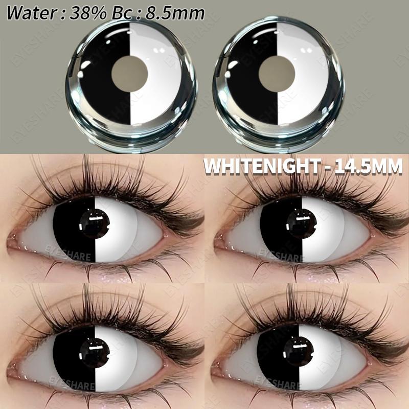 Eyeshare Cosplay Color Contact Lenses for Eyes Halloween Lenses Blue Eye Contacts Black Lenses Yearly 14.5mm