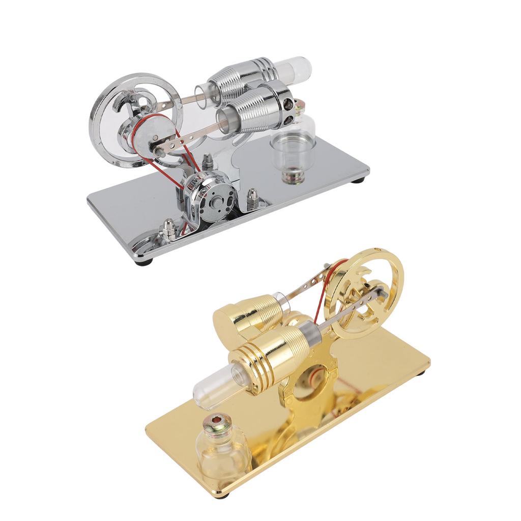 Sterling Engine Model with LED Bulb and Flywheel Stirling Engine Motor Model Educational Toy Electri