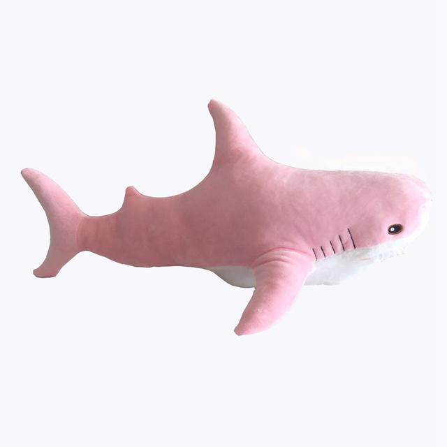 140Cm Giant Big Funny Soft Bite Shark Plush Toy Stuffed Cute Animal Reading Pillow Appease Cushion Doll  Gift For Children Baby