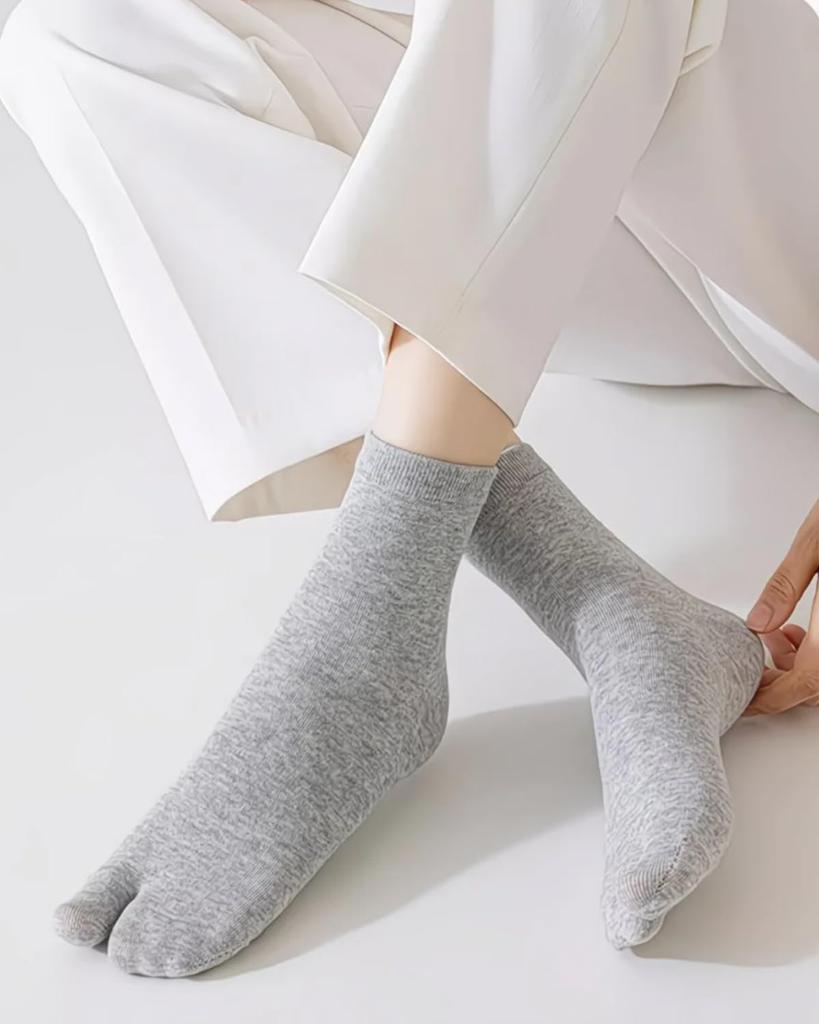 Set of Stretch Tabi Sizes Comfortable for Men and Suitable for Kimono and Japanese Clothing [WPSOFC] 3-Pair Socks, Gray, 22.5-26cm, Fit, Breathable,