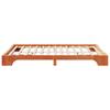 Bed Frame Wax Brown 140 X 200 Cm Solid Pine Wood