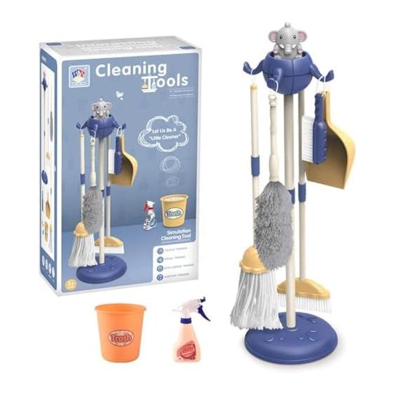 Cleaning Toy, Housework Goods, Play House, Cleaning Set, Adjustable Height (55-95cm), Pretend Play, Cleaning, Housework, Housework Toy, Educational