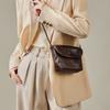 Simple Versatile Genuine Leather Women's Bag 2025 New Fashion Design Single Shoulder Bag Autumn Winter Retro High-end Crossbody Bag
