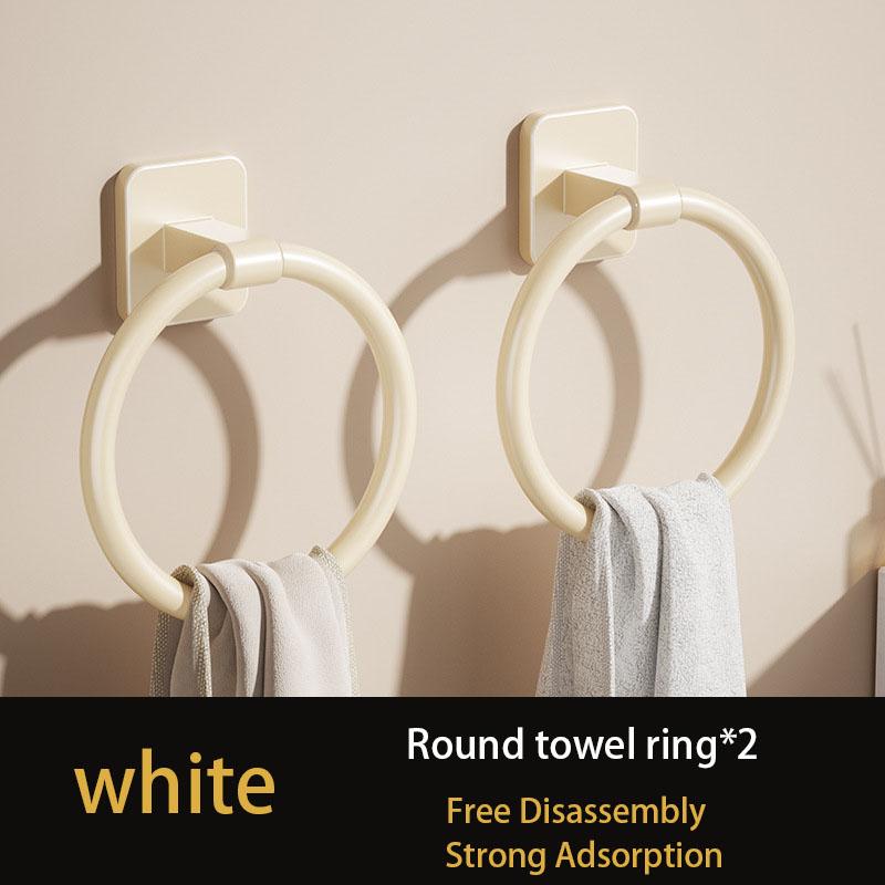 Towel Storage Rack Bathroom Punch-free Wall-mounted Powerful Self-adhesive Creative Towel Ring Toilet Towel Storage Rack