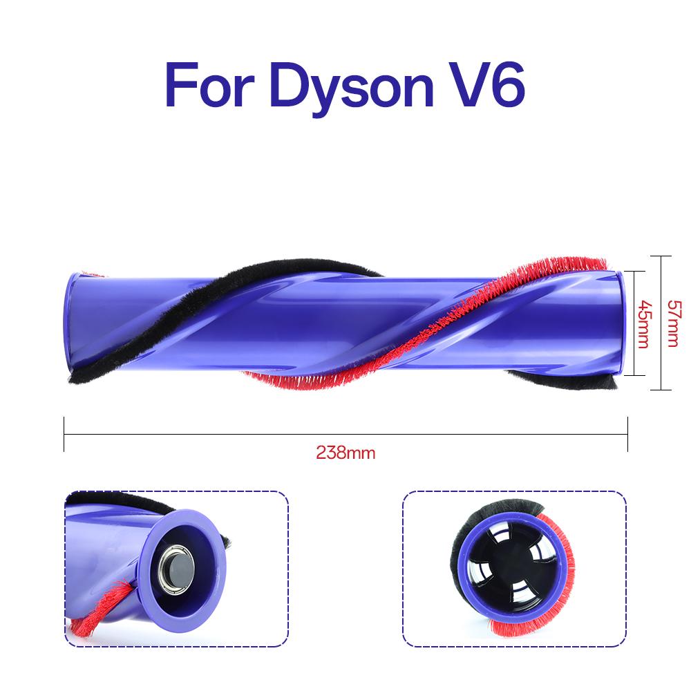 Roller Brush For Dyson V6 V8 V10 V11 Cordless Vacuum Cleaner Replacement Soft Roller Brush Carpet Brushroll Bar Spare Part