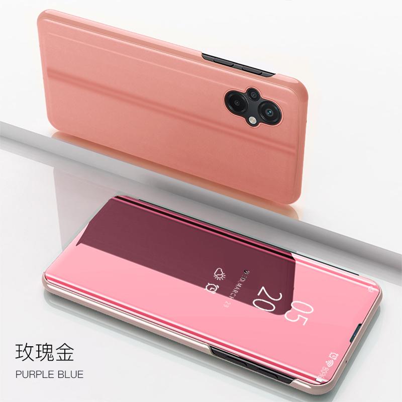 For Pocco M 5 Case Luxury Smart Mirror Flip Magnetic Leather Holder Phone Case For Xiaomi Poco M5 Poko Little M 5 Back Cover