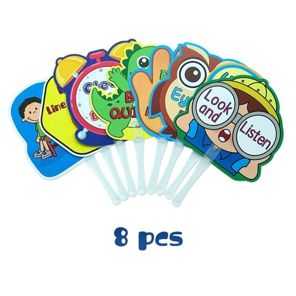 8pcs Teaching Aid Tool Yes No Paddle Sign Plastic Answer Response Paddles  Classroom Management