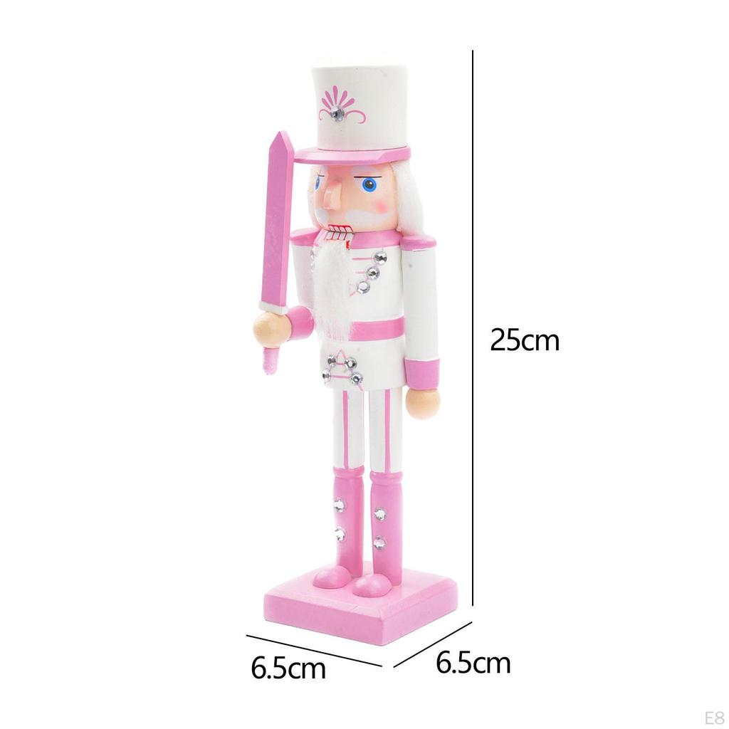 10 Inch Wooden Nutcracker Figure for Christmas Holiday Display