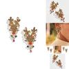 Stylish Christmas Reindeer Earrings Alloy Electroplated Holiday Gift Trendy Jewelry