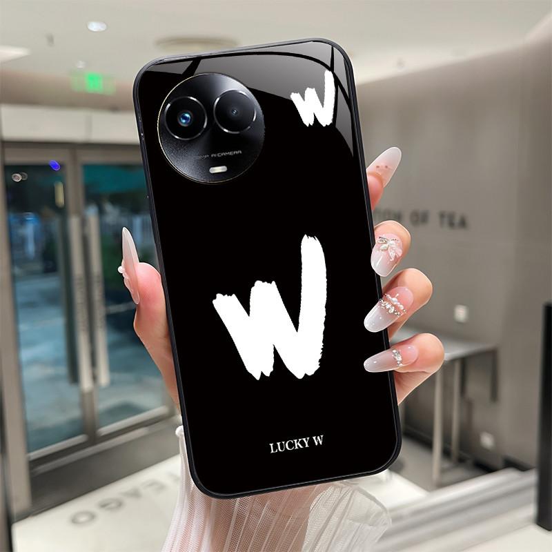 

Phone Case For Realme 11 11X 5G Back Cover Lucky Letters Protective Case For OPPO Realme11 11 X5G Tempered Glass Soft TPU Funda realme 11x