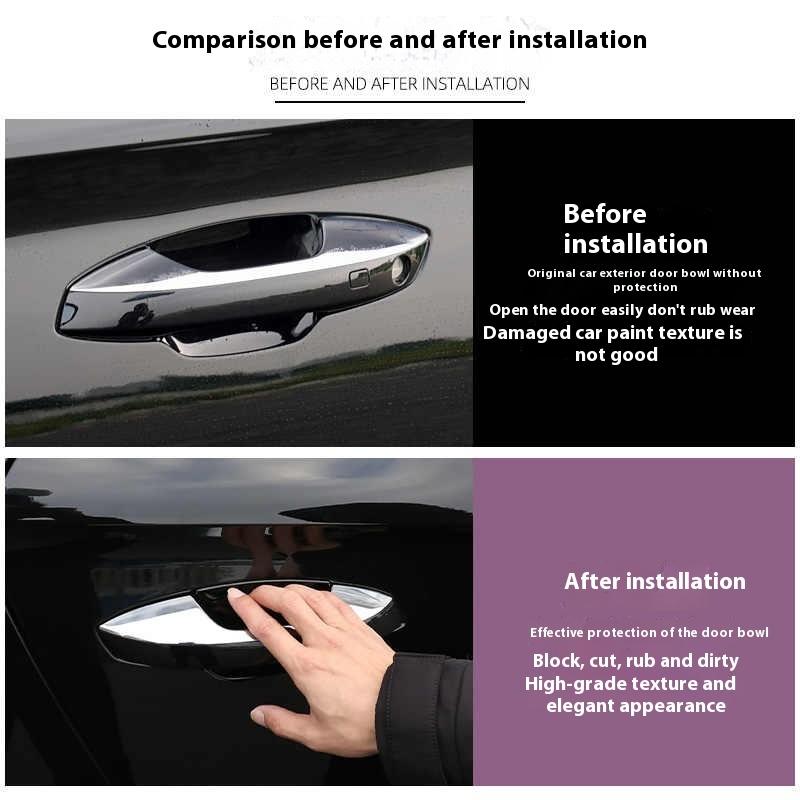 For BYD Song Plus DMI Seal U Sealion 6 Car Door Handle Sticker Scratch Protection EV OEM Color Car Accessories